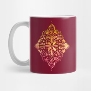 Sunset Art Nouveau Watercolor Doodle Mug